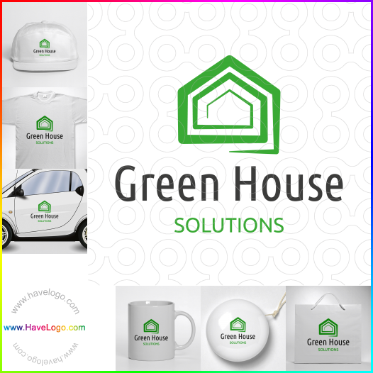 Koop een groene oplossingen logo - ID:35726
