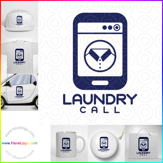 Compra un diseño de logo de aplicación de lavandería 52130