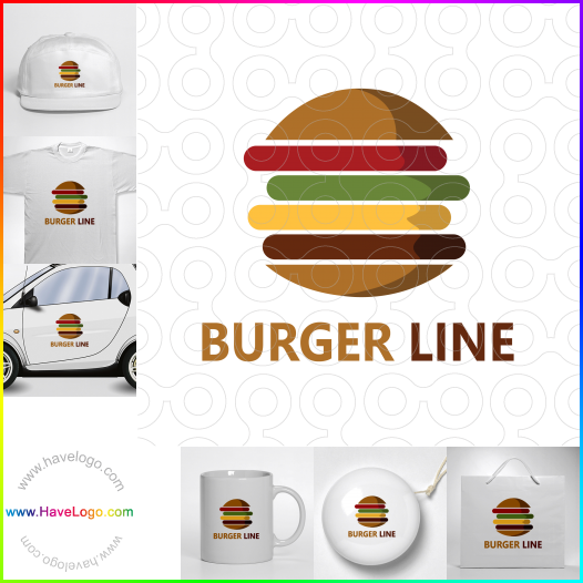 Compra un diseño de logo de Línea de hamburguesas 66145