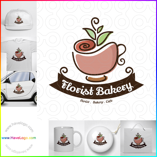Compra un diseño de logo de Floristería Panadería Café 65480