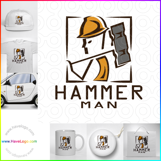Compra un diseño de logo de Hammer Man 65116