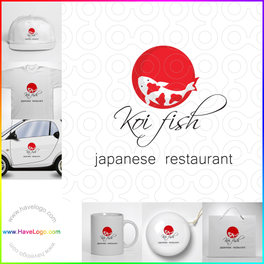 Compra un diseño de logo de Koi fish 64021