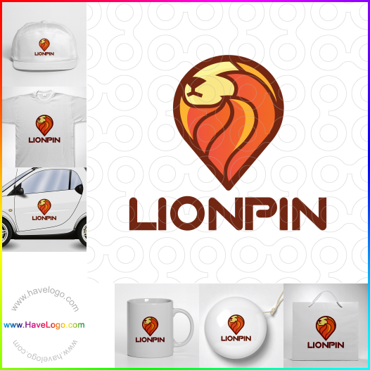 Compra un diseño de logo de Lion Pin Logo 65941