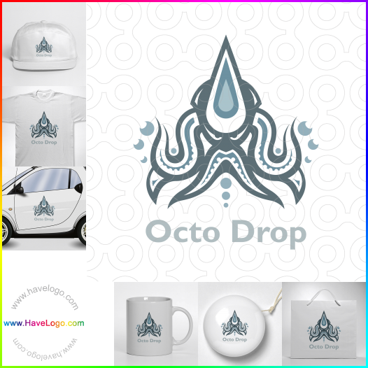 Compra un diseño de logo de Octo Drop 62561