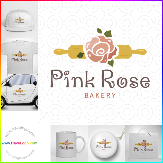 Compra un diseño de logo de Pink Rose Bakery 60881