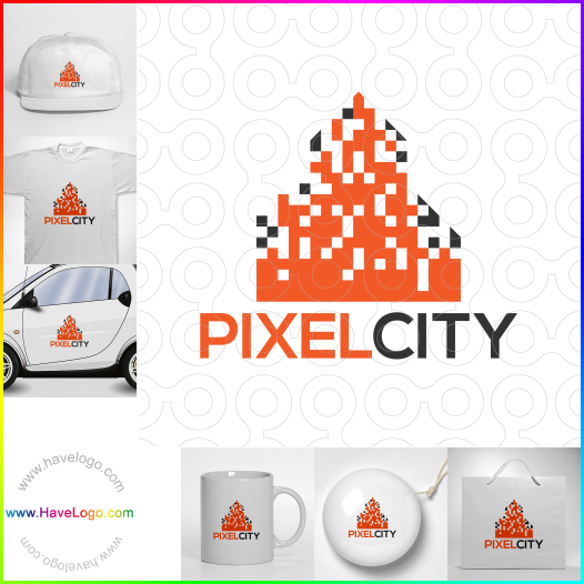 Koop een Pixel City logo - ID:65351