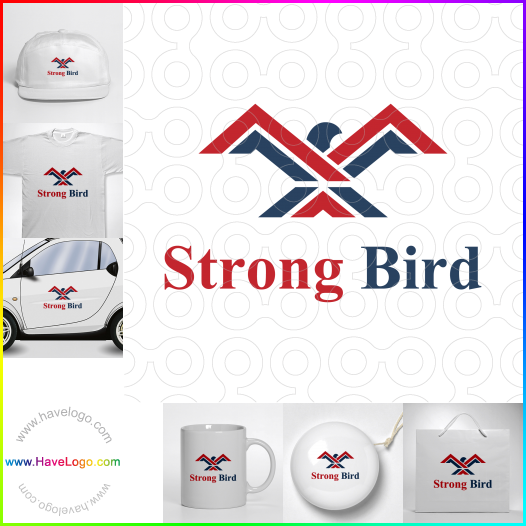 Compra un diseño de logo de Pájaro fuerte 66832