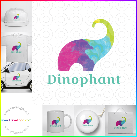 Compra un diseño de logo de elefante 49236