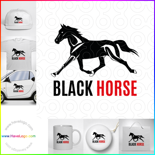 Koop een Zwart paard logo - ID:65053