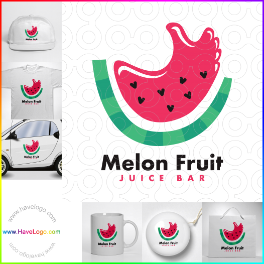 Compra un diseño de logo de Melon Fruit Juice Bar 65476