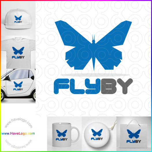 Compra un diseño de logo de mariposa 33305
