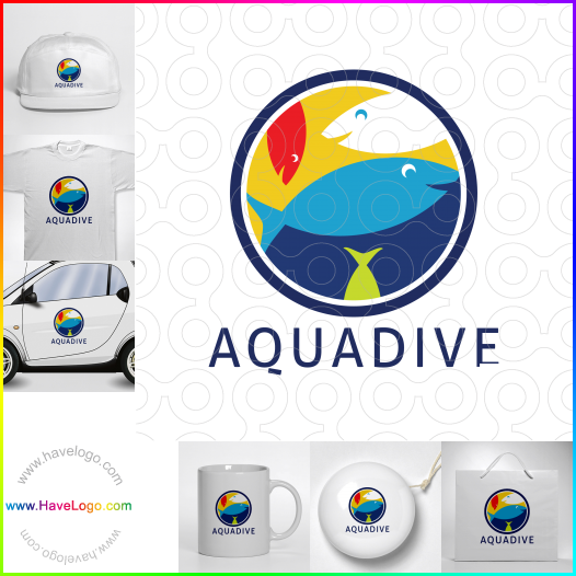 Compra un diseño de logo de Aqua Dive 62985