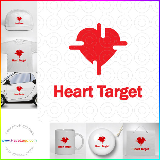 Compra un diseño de logo de Objetivo del corazón 66045