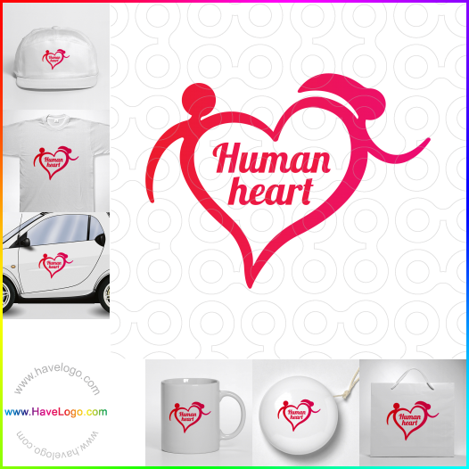 Compra un diseño de logo de Corazón humano 65809