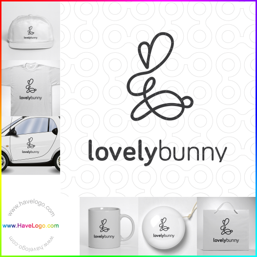 Compra un diseño de logo de Lovely Bunny 66205