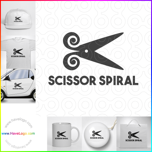 Compra un diseño de logo de Scissor Spiral 66514