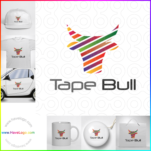 Compra un diseño de logo de Tape Bull 63105