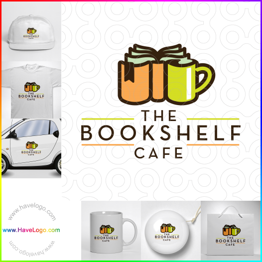 Compra un diseño de logo de The Bookshelf Cafe 61346