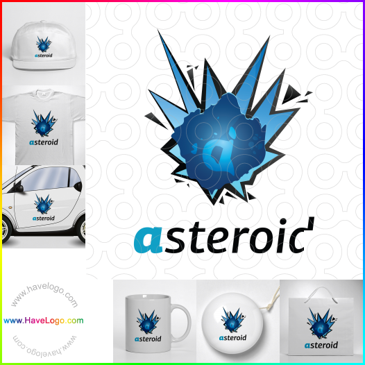 Compra un diseño de logo de asteroide 1136