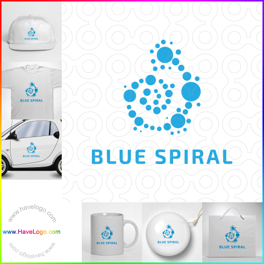 Compra un diseño de logo de Blue Spiral 65800