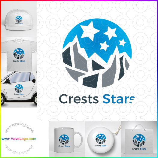 Compra un diseño de logo de Crests Stars 62007