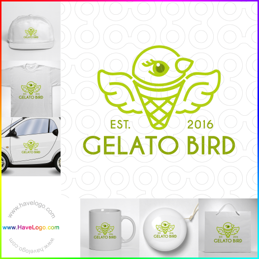 Compra un diseño de logo de Gelato Bird 61457