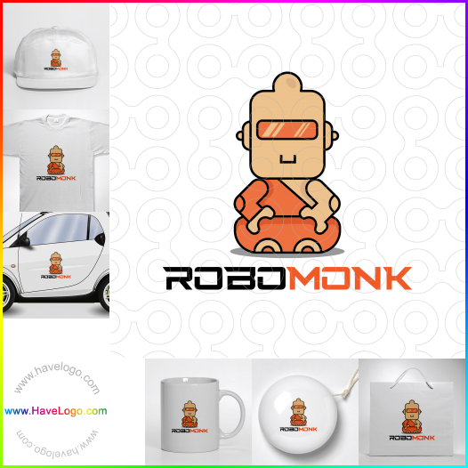 Compra un diseño de logo de Robo Monk 61015
