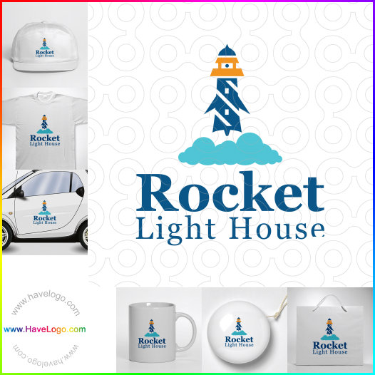 Compra un diseño de logo de Rocket Light House 63125