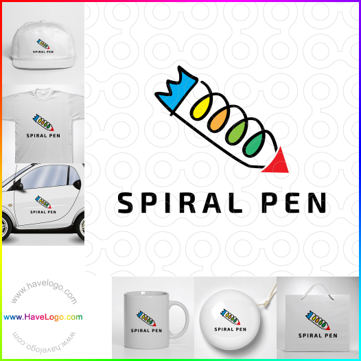 Compra un diseño de logo de Spiral Pen 65366