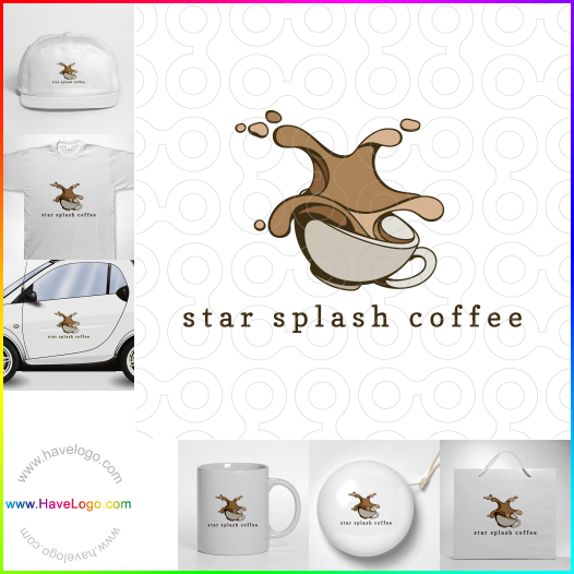 Koop een Star splash koffie logo - ID:63606
