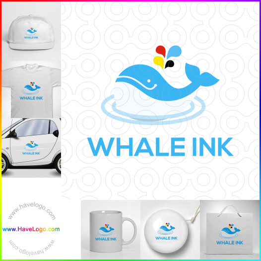 Compra un diseño de logo de Tinta de ballena 61425