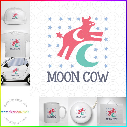 Acheter un logo de vache lunaire - 61420