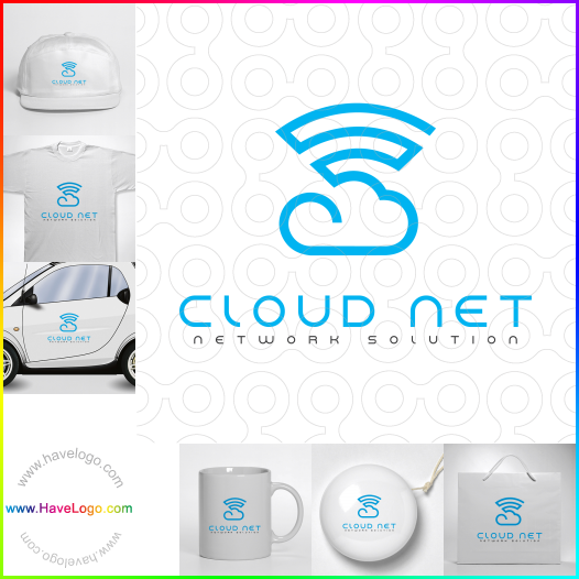 Compra un diseño de logo de Cloud Net 64444