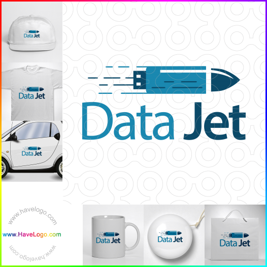 Compra un diseño de logo de Data Jet 61865