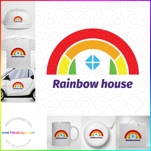 Compra un diseño de logo de Rainbow house 66134