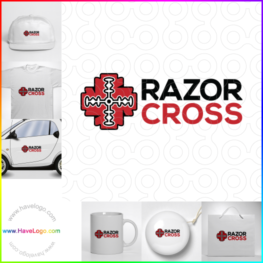 Compra un diseño de logo de Razor Cross 66810