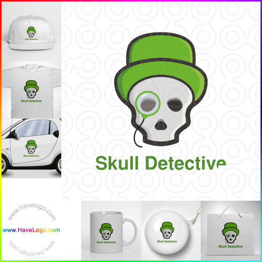 Koop een schedel detective logo - ID:61717