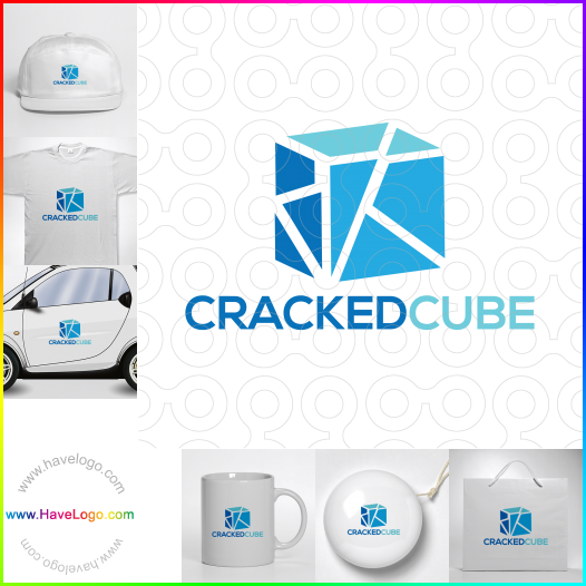 Compra un diseño de logo de Cracked Cube 66218