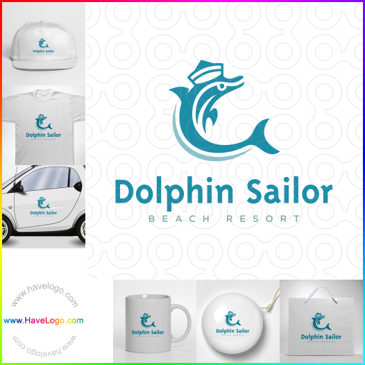 Compra un diseño de logo de Dolphin Sailor 62137