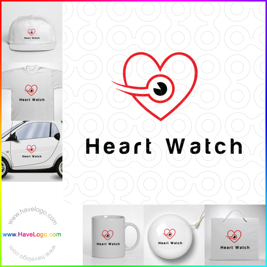 Compra un diseño de logo de Heart Watch 64008