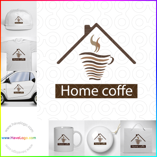 Compra un diseño de logo de Café en casa 65350