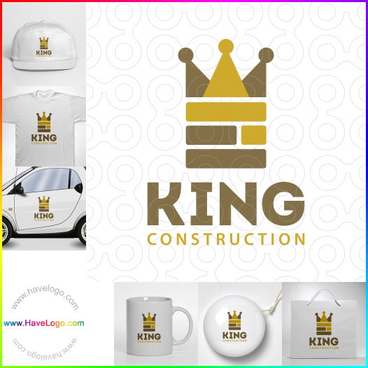 Compra un diseño de logo de King Construction 64197