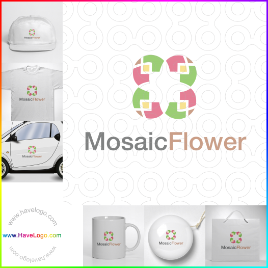 Acheter un logo de Mosaïque Fleur - 63930