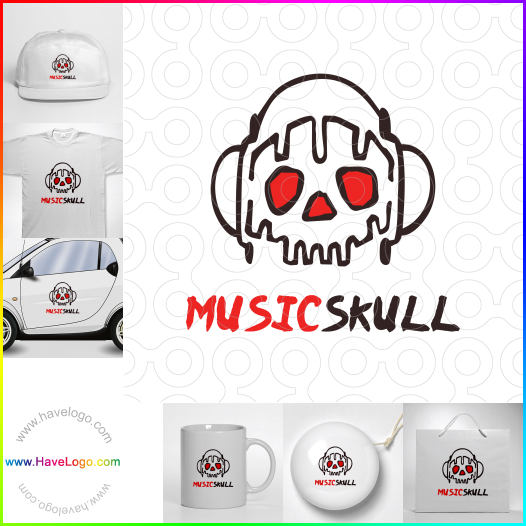 Compra un diseño de logo de Music Skull 66123