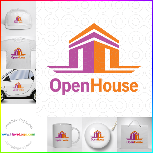 Compra un diseño de logo de Casa abierta 64350