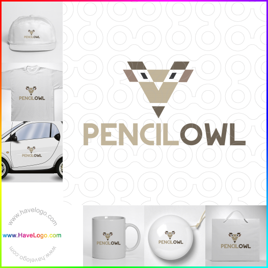 Compra un diseño de logo de Pencil Owl 65960