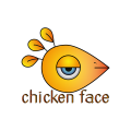 Logo poulet-visage