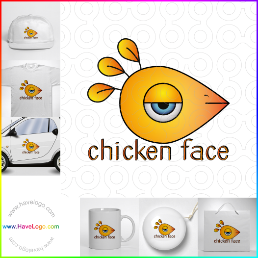 Compra un diseño de logo de chicken-face 63963