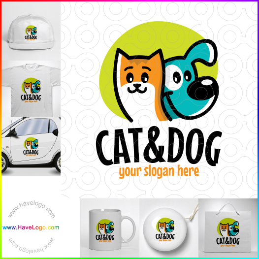Compra un diseño de logo de Cat & Dog 62323