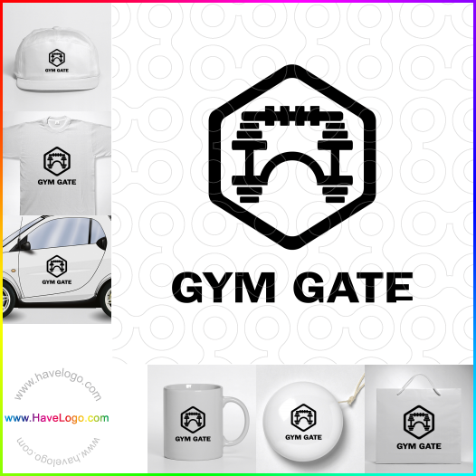 Compra un diseño de logo de Gym Gate 61049